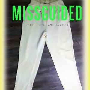 Missguided Light Yellow SweatPants Size 2
